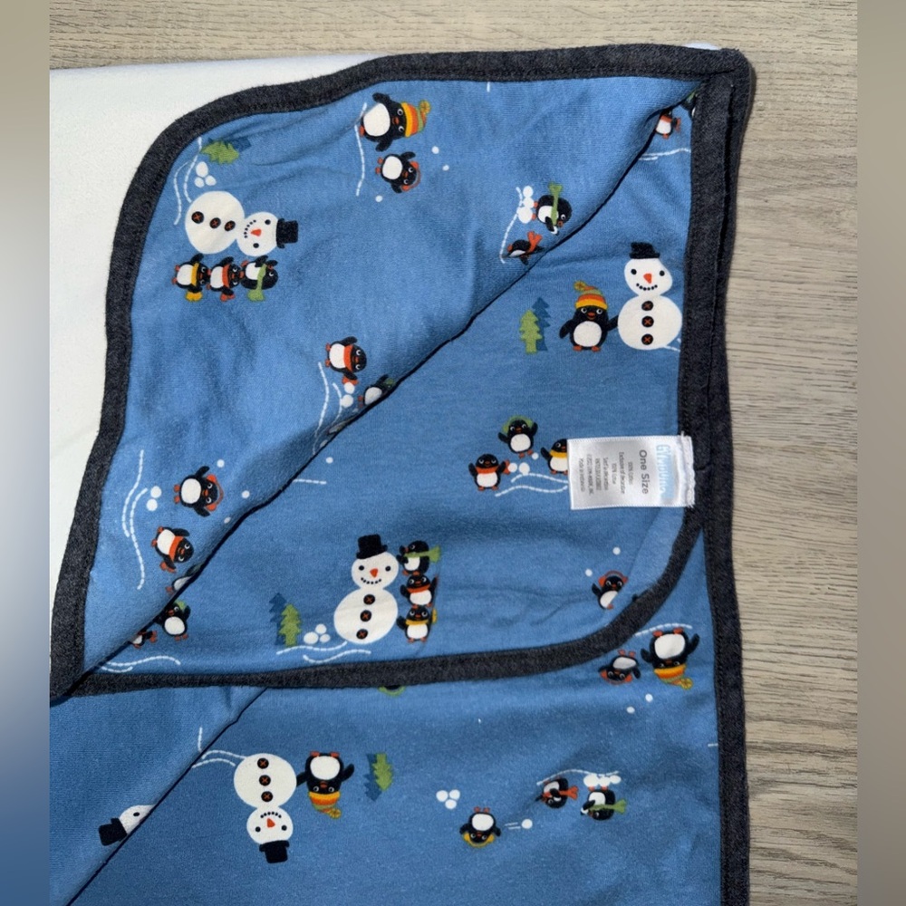 Gymboree Baby Blanket - Winter Penguin & Snowman - Picture 2 of 6